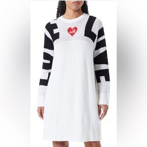 Love Moschino Women's Comfort Fit Long-Sleeved Dress